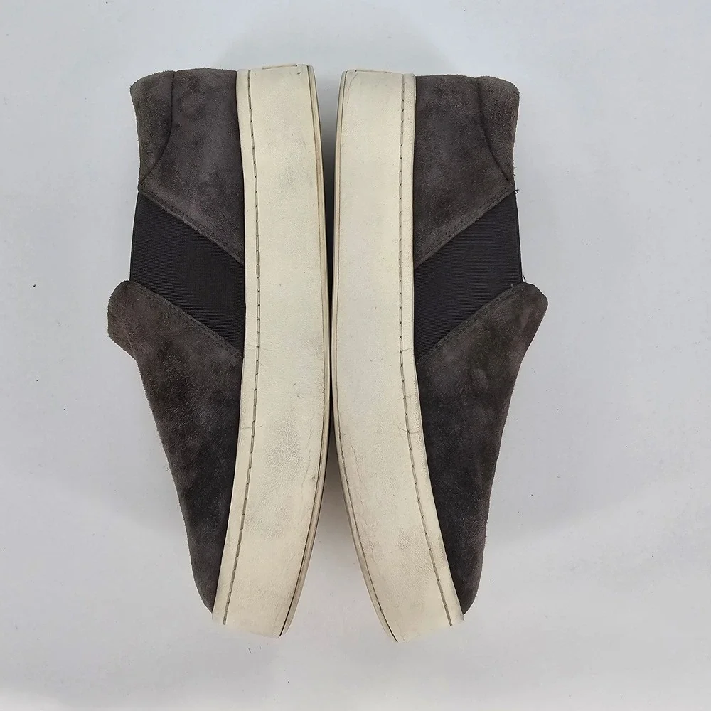 Vince Blair Suede Platform Slip On Sneakers 9.5 M Gray Casual‎ Skate Normcore